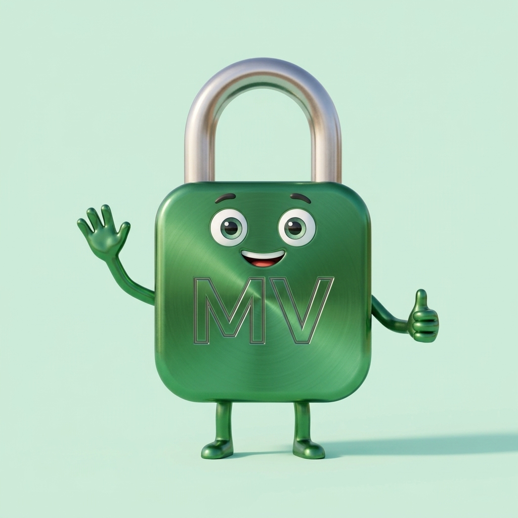 Vaulty the MyVault mascot (wave)